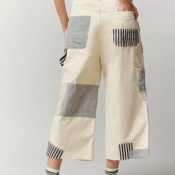BDG by Urban Outfitters Meg Patchwork Cropped Carpenter Pant NWT - Picture 3 of 7